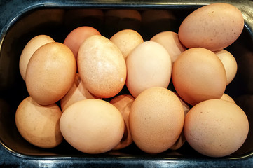 Metal Container with Eggs