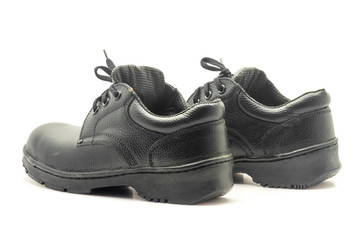 Safety shoes on white background.