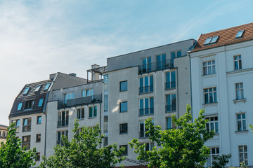 Fototapeta na wymiar modern apartment houses at berlin