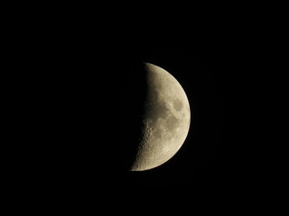 Night moon in the sky.