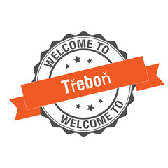 Welcome to Trebon stamp illustration