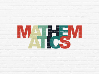 Education concept: Mathematics on wall background