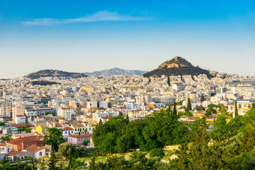 city view of old buildings in Athens, Greece