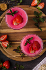 Strawberries puddink photo