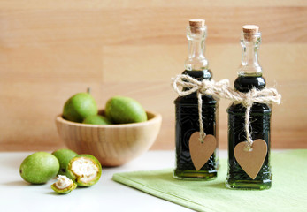 Traditional walnut brandy made from green unripe nuts. 