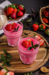 Strawberries puddink photo