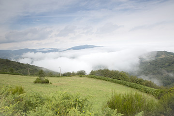 Mist on Hills at O Cebreiro, Galicia