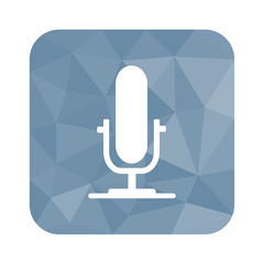 Low Poly Button - Mikrofon