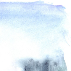 Watercolor blue white sky template texture background