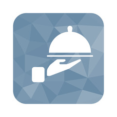 Low Poly Button - Kellner-Symbol