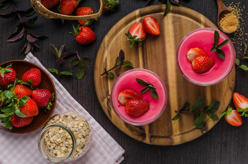 Strawberries puddink photo