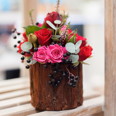 Flower arrangement close-up