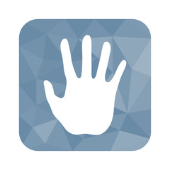 Low Poly Button - Hand ausgestreckt