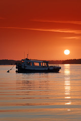 Aurore sur l'île aux moines