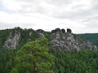 Felsenlandschaft in Deutschland Sächsische Schweiz
