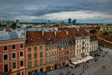 Fototapeta na wymiar View of the old town in Warsaw, Poland