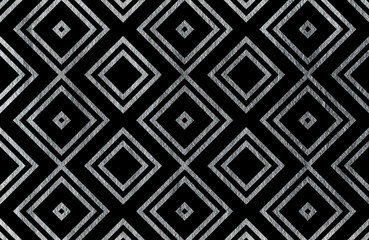 Silver geometrical pattern.