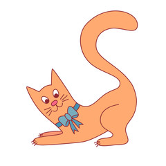 Cute cat pet animal cartoon character