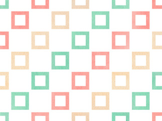 Watercolor square pattern.