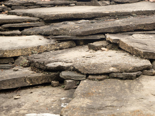 Old stone roof in bulgarian preserved Bozhentsi