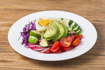 Mixed chef's salad.Mixed chef's salad.Avocado