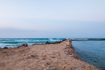 Pasarela en la playa