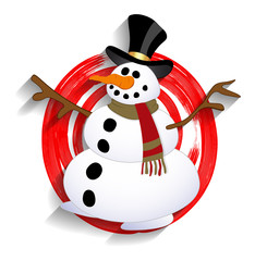 Snowman Cartoon Character vector