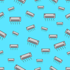 seamless pattern with air conditioner