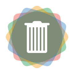 App Icon farbig Papierkorb
