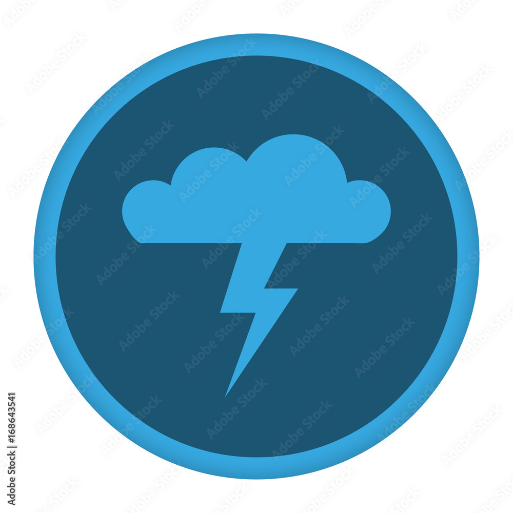 Poster app icon blau gewitterwolke