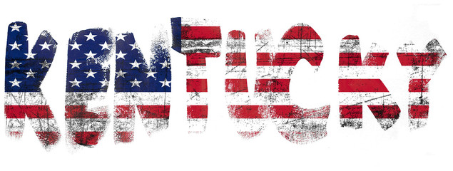 Kentucky text grunge style