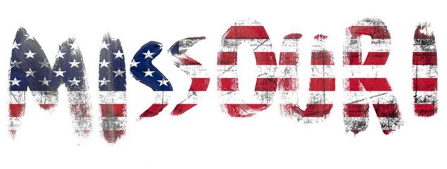 Missouri text grunge style