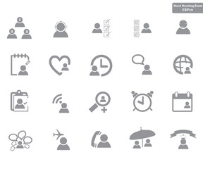 Simple Set Vector Icon. Head Hunting Related Vector Line Icons. Contains such Icons as Job, Interview, Career Part, Resume, Human Resource, Manager,leader. Editable Stroke. small Pixel.