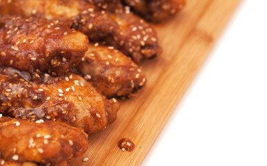 Chicken wings on white background