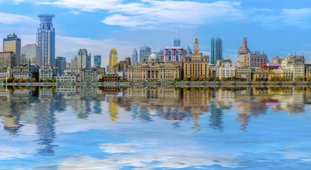 Fototapeta na wymiar Architectural scenery and skyline of Shanghai