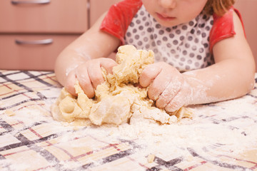 Homemade cookies with raisins on the table.