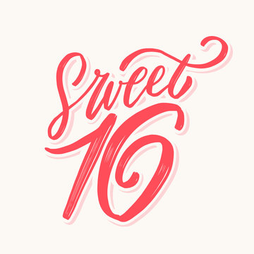 Sweet 16. Hand lettering.