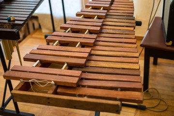Closeup xylophone and mallets