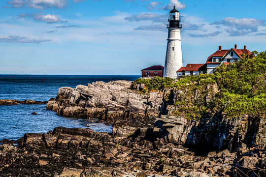 This image was captured at the famous Cape Elizabeth Lighthouse in Cape Elizabeth, Maine.