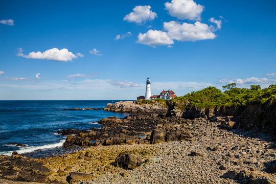 This image was captured at the famous Cape Elizabeth Lighthouse in Cape Elizabeth, Maine.