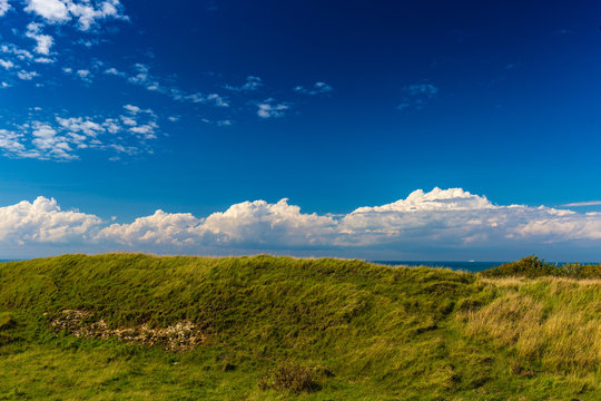 Clousdcape over Dover Strait (English Channel or La Manche) in Escalles, Cap Blanc-Nez, Nord-Pas-de-Calais, France