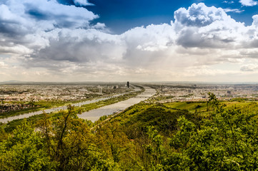 Obraz premium Wien Vienna Danube River