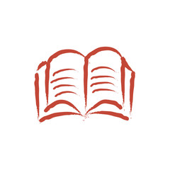 Open book vector sketch icon isolated on background. Hand drawn Open book icon. Open book sketch icon for website or app.