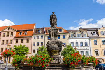 Fototapeta premium Statue in the old town of Zittau
