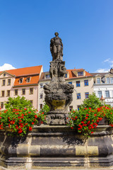 Fototapeta na wymiar Statue in the old town of Zittau