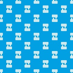 Infographic blocks with arrows pattern seamless blue