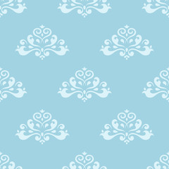 Blue and white abstract seamless pattern