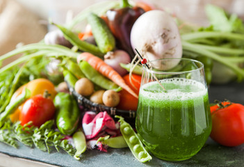 Assortment of raw fresh vegetables