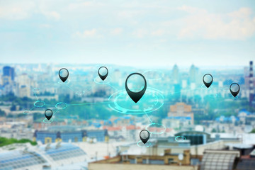 Beautiful panoramic view of city