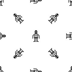 Artificial intelligence concept pattern seamless black